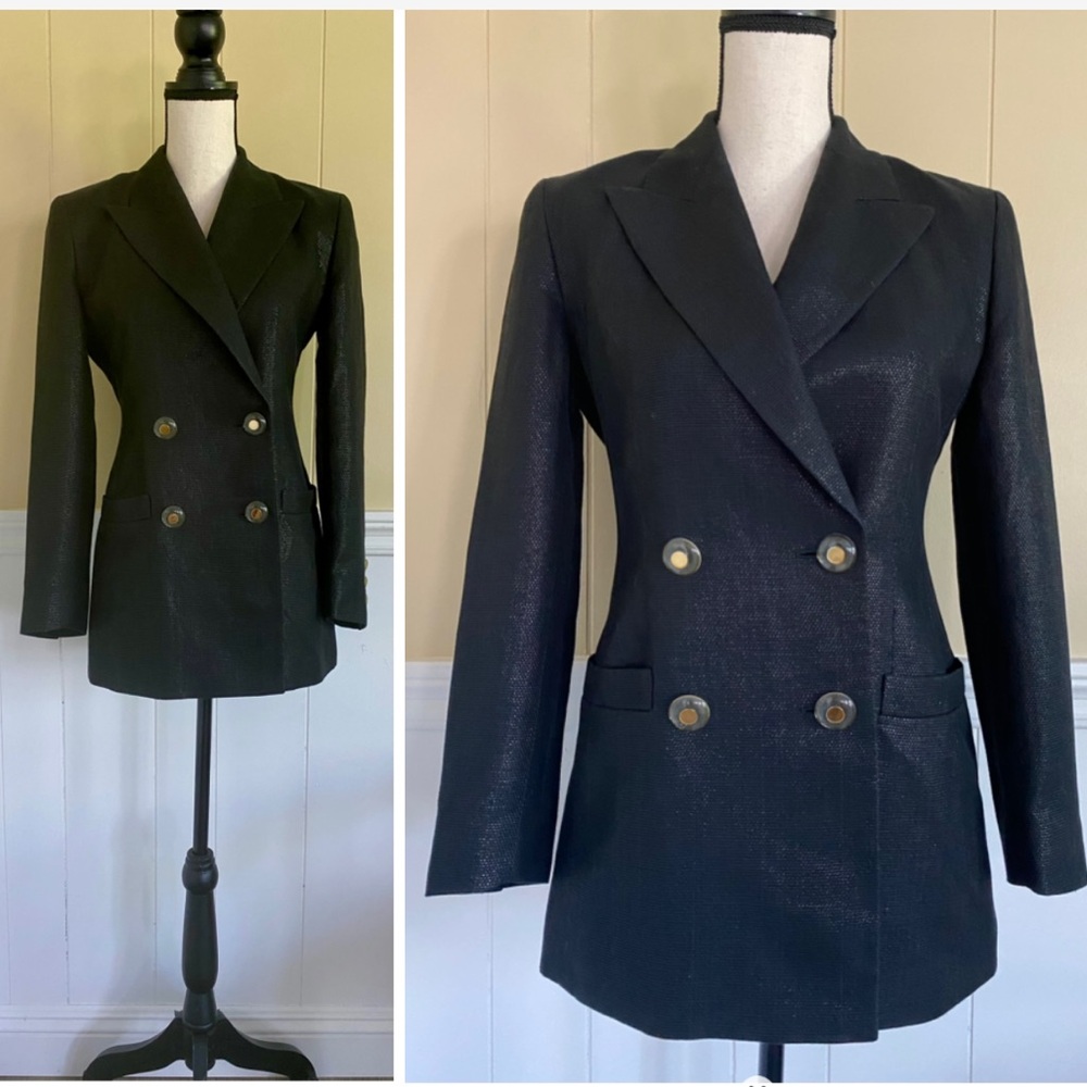 Escada Shimmering Double-Breasted Blazer